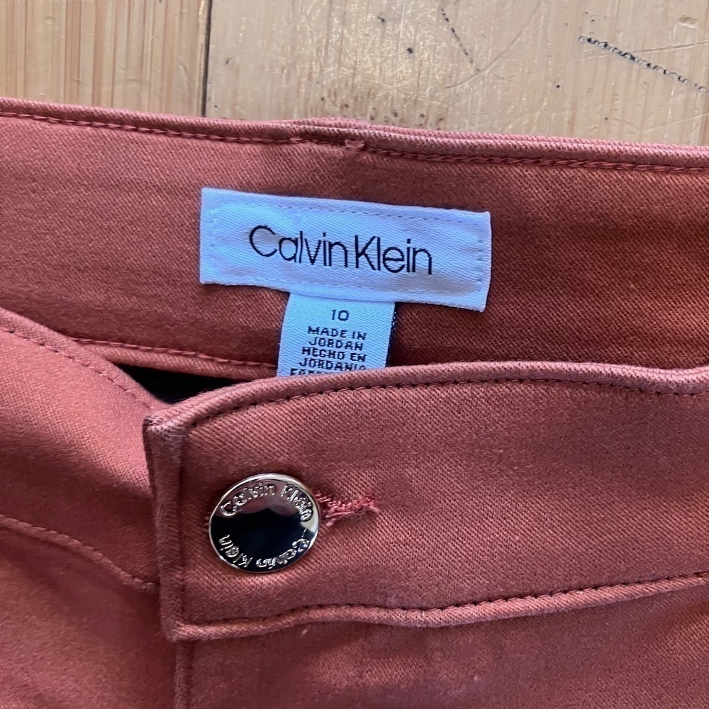 NWT Calvin Klein stretch dress pants in baked clay size 10 - Picture 3 of 5
